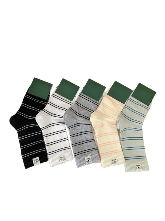 Rufia - Casual Mid-Calf Capsule Socks with Letter & Dog Patterns