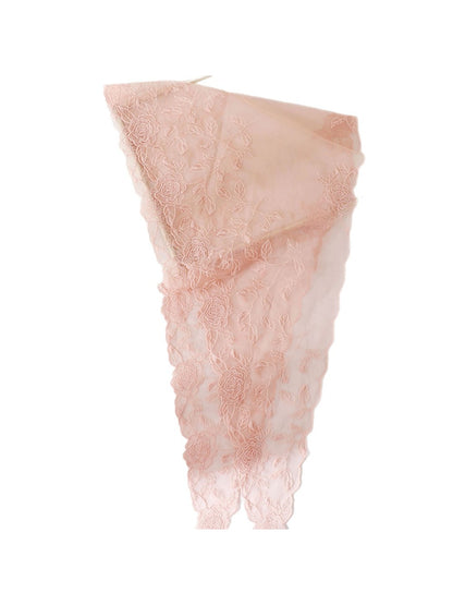 Scarvii - Rose Embroidered Lace Triangle Bandana