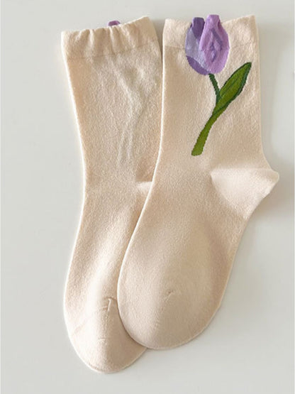 Rufia - Simple Tulip Quarter-Calf Socks – Fresh & Feminine