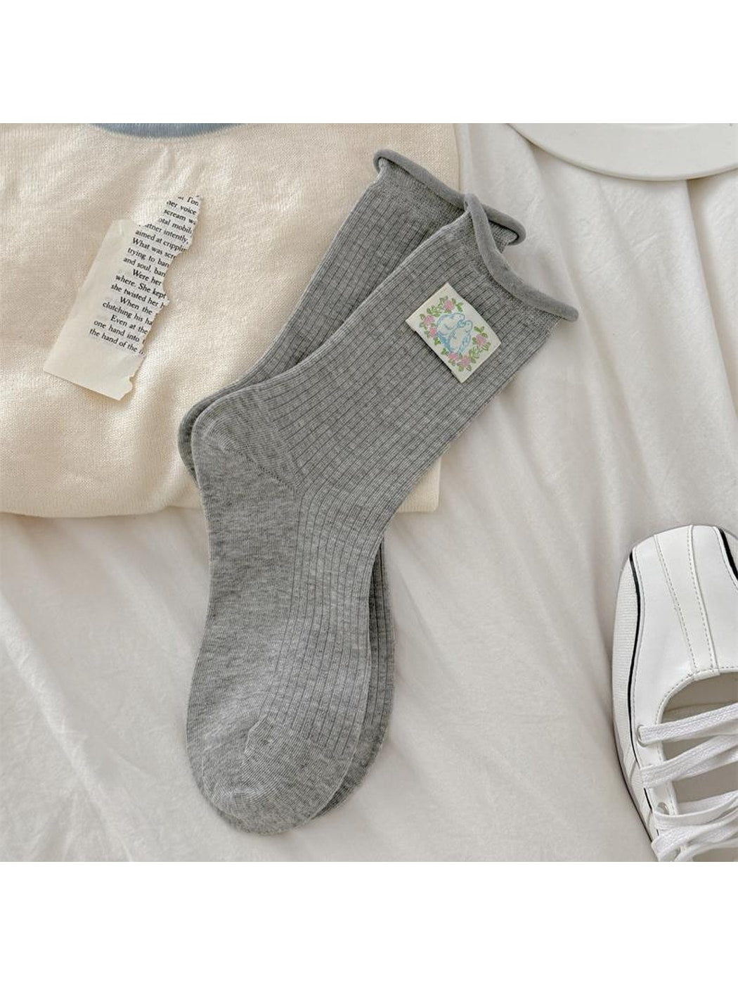 Rufia - Sweet Bow Detail Ruffle Crew Socks