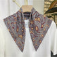Scarvii - Stripe Floral Print Scarf - Elegant & Versatile