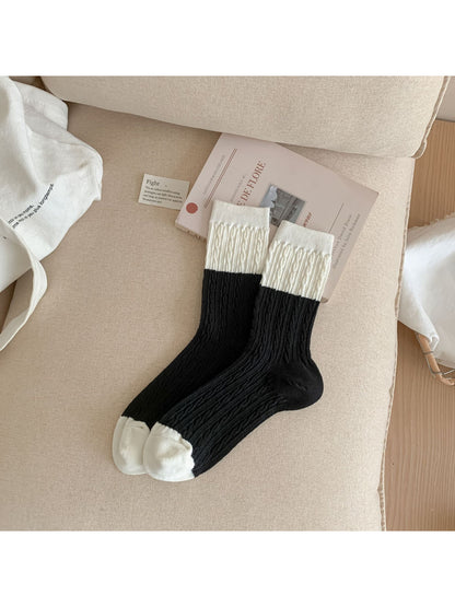 Rufia - Color Block Textured Crew Socks