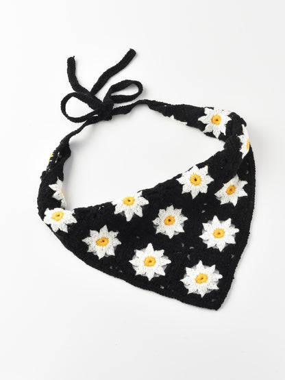 Haila - Floral Woven Flower Hairband - lemon - product image