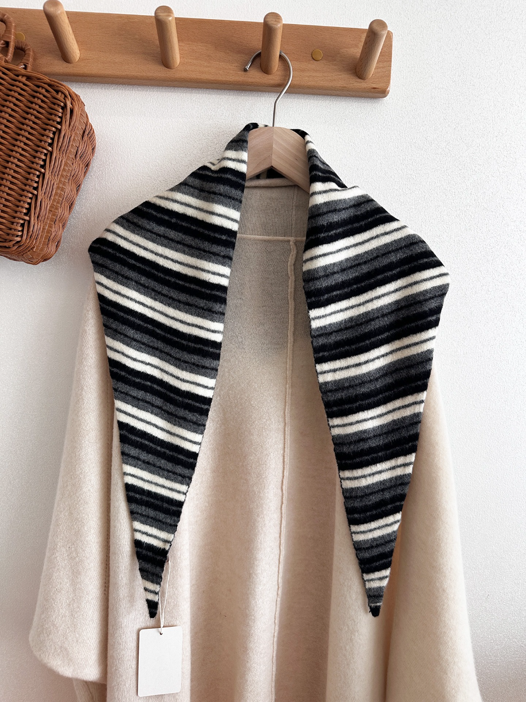 Scarvii - Striped Triangle Neck Scarf