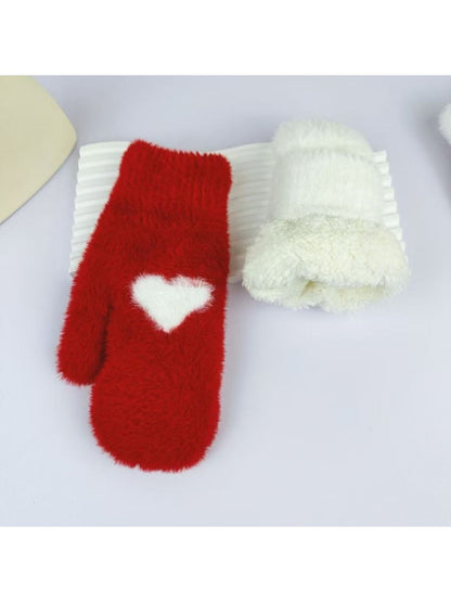 Gloving – Heart Pattern Full-Finger Winter Gloves