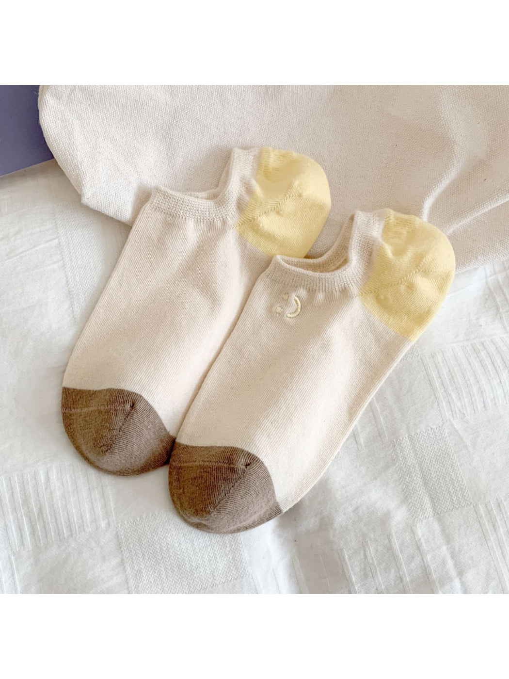 Rufia - Pastel Smiley Low Cut Socks
