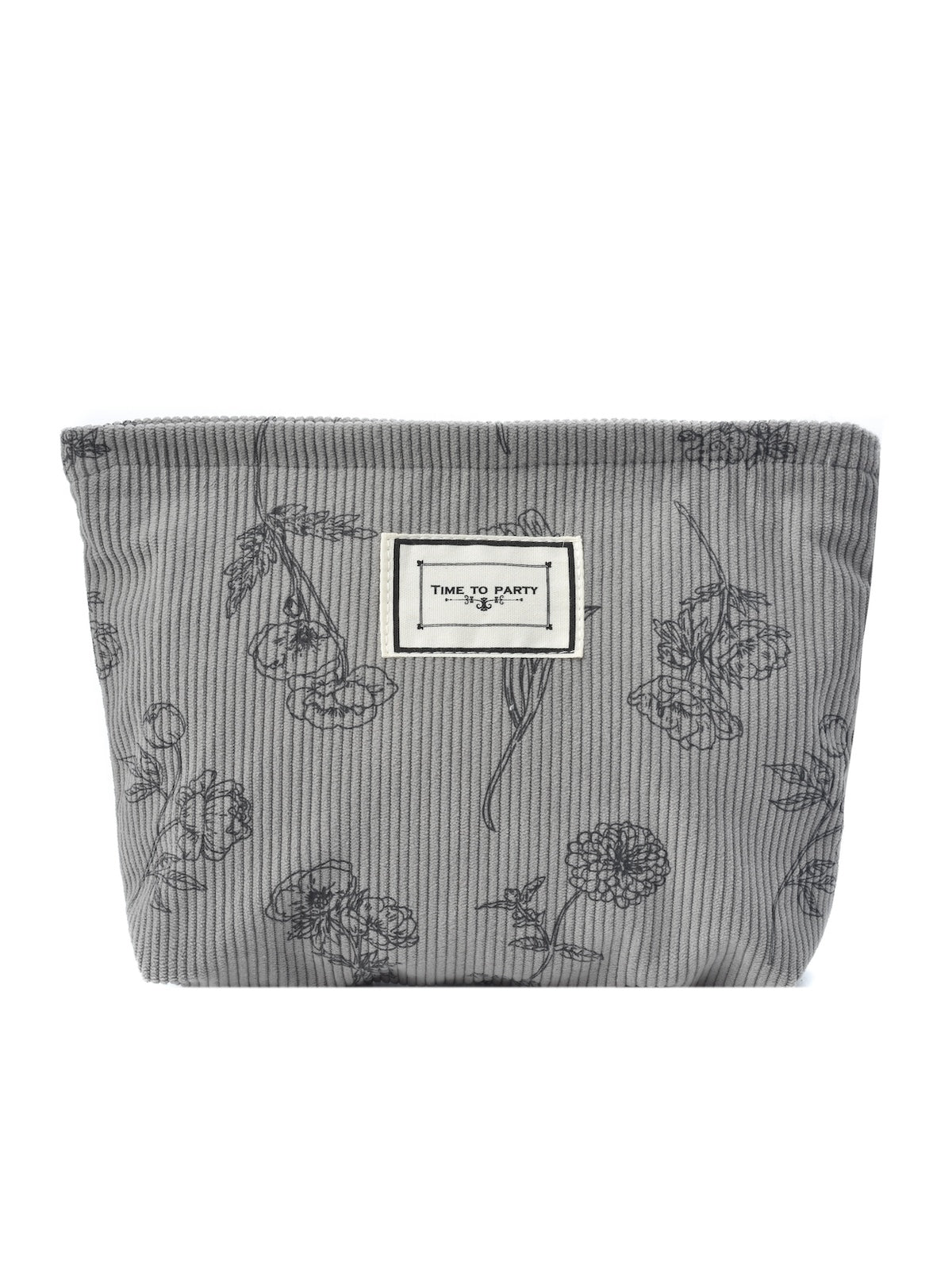 Cosbai - Floral Corduroy Portable Storage Bag