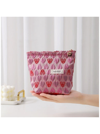 Cosbai - Heart Pattern Cosmetic Bag