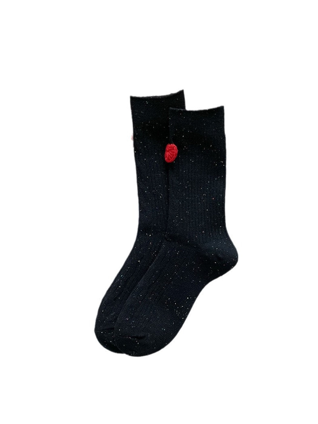 Rufia - Speckled Heart Accent Crew Socks