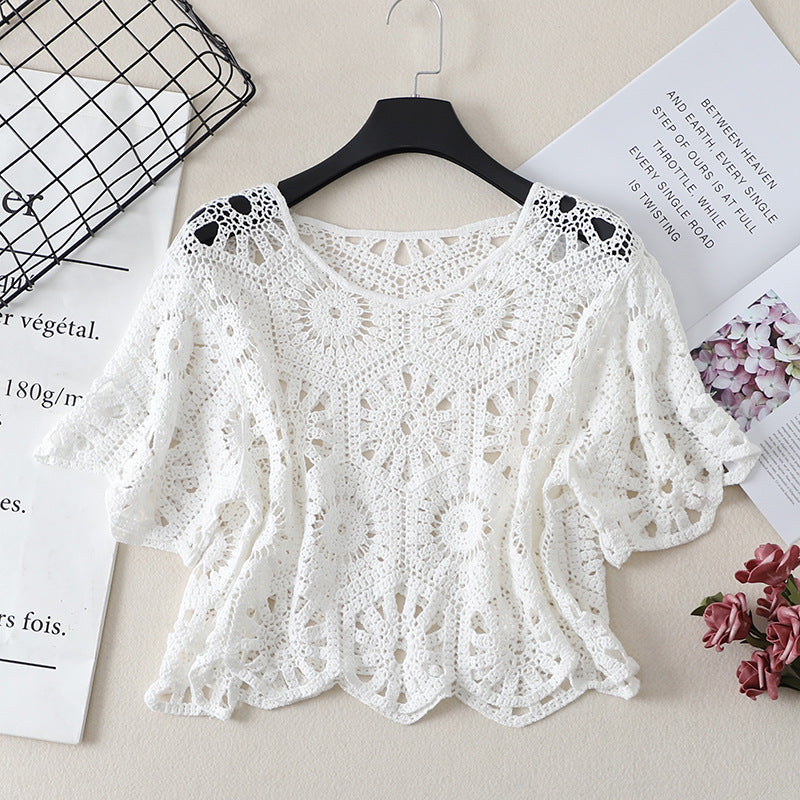 Crosa - Crochet Hollow Out Cardigan for Women