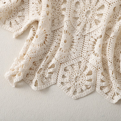 Crosa Crochet Hollow Out Cardigan for Women product shape