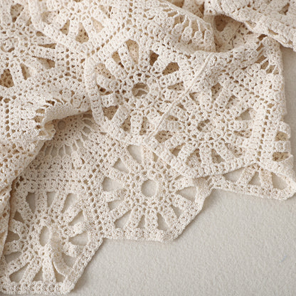 Crosa Crochet Hollow Out Cardigan for Women color options including WHITE, BEIGE
