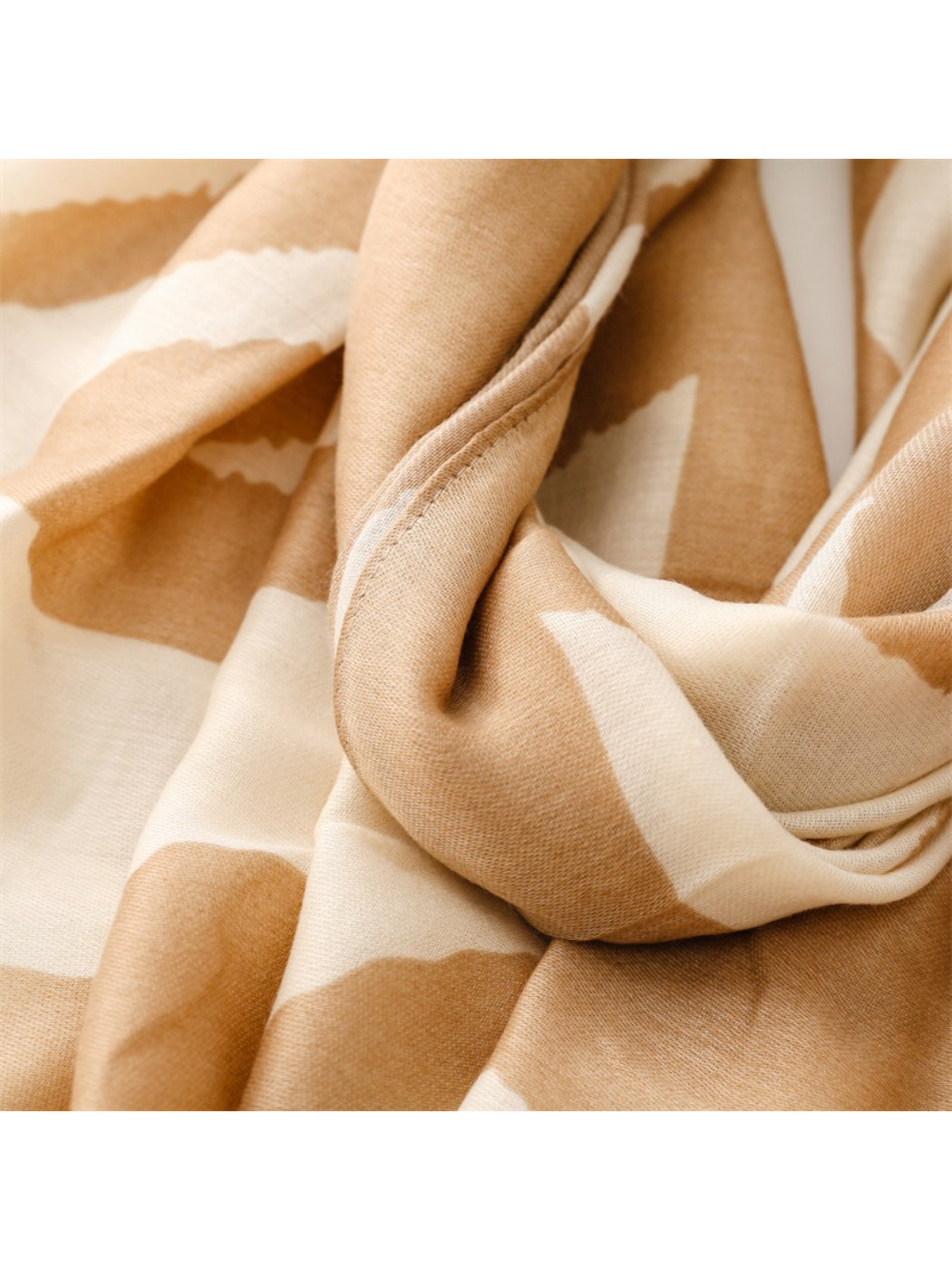 Scarvii - Modern Stripe Print Tassel Scarf