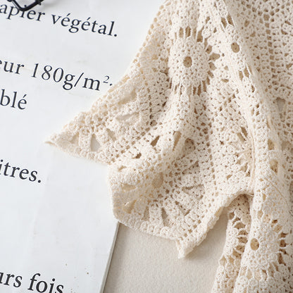 Crosa Crochet Hollow Out Cardigan for Women main product view