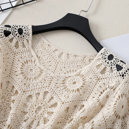 Crosa Crochet Hollow Out Cardigan for Women accessory detail view