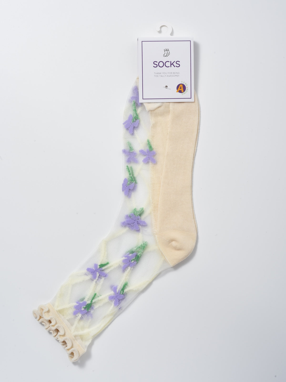 Rufia - Soft Sheer Floral Vine Crew Socks product image 3