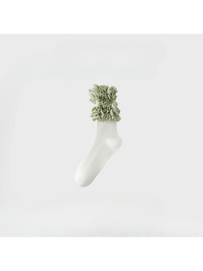 Rufia - Ruffle Trim Ribbed Crew Socks product image 7