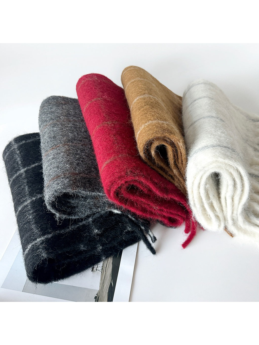Scarvii - Soft Brushed Plaid Winter Scarf
