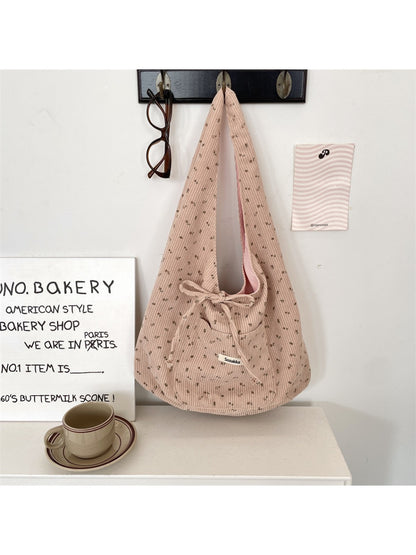 Cosbai – Reversible Corduroy & Canvas Shoulder Bag