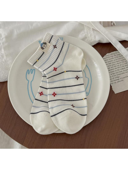 Rufia - Playful Dog Decorative Ankle Socks