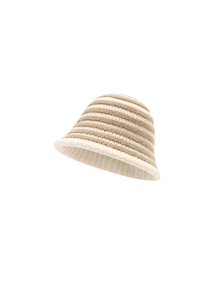 Haila - Striped Knitted Bucket Hat for Women