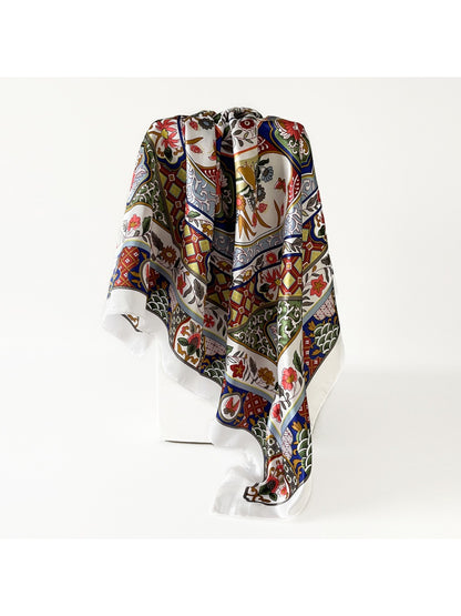 Scarvii - Colorful Mosaic Panel Square Scarf