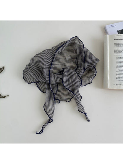 Scarvii Subtle Striped Triangle Scarf