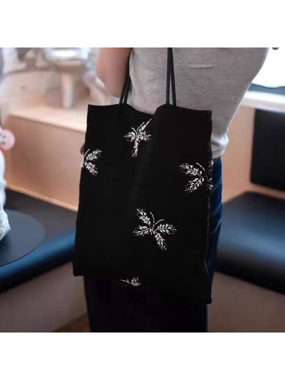 Cosbai - Elegant Butterfly Detail Daily Tote Bag