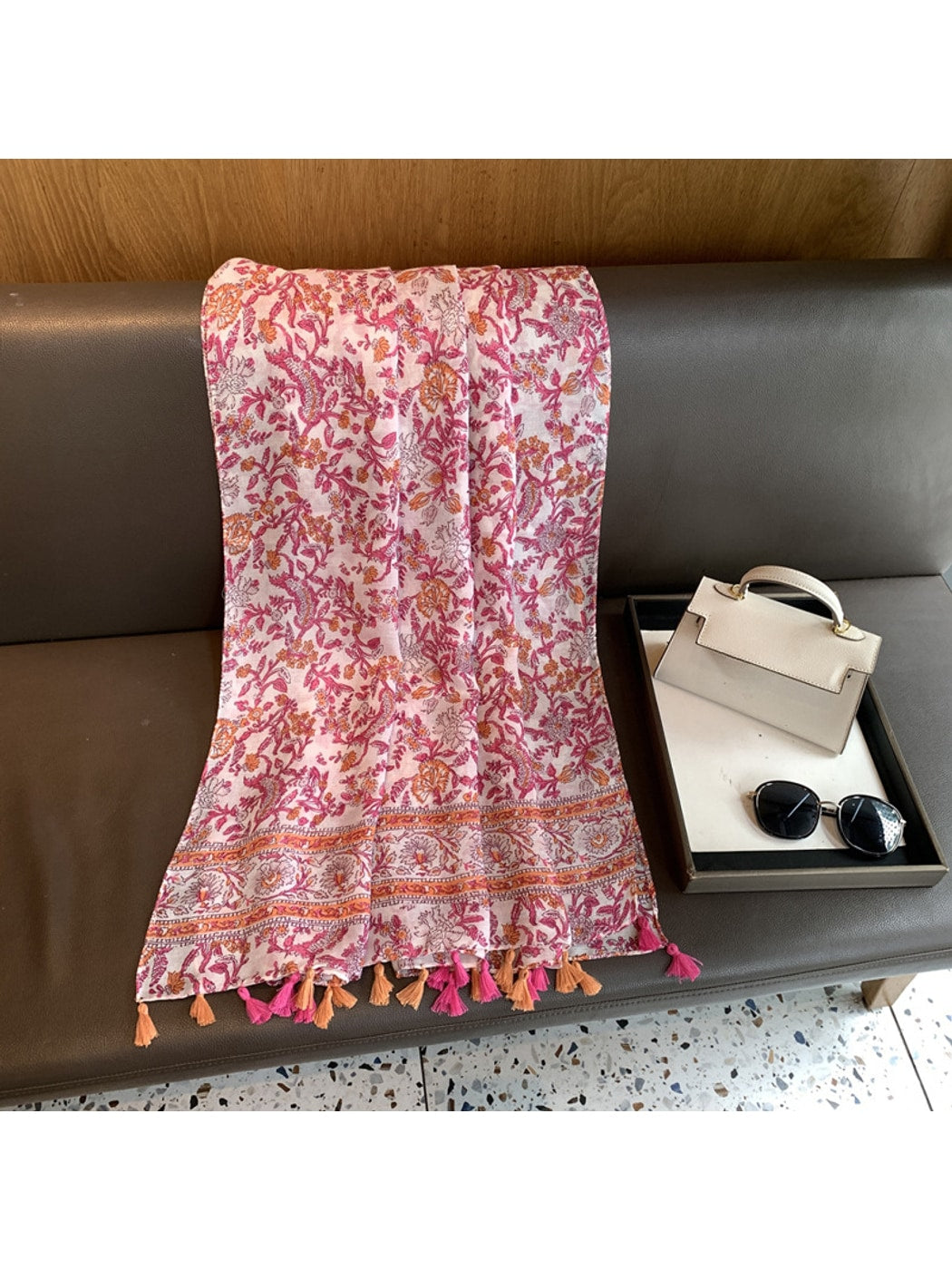 Scarvii - Rectangular Tassel Shawl Scarf