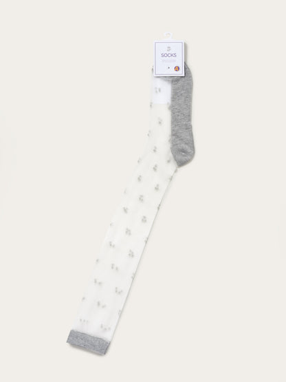 Rufia - Sheer Polka Mid Calf Socks