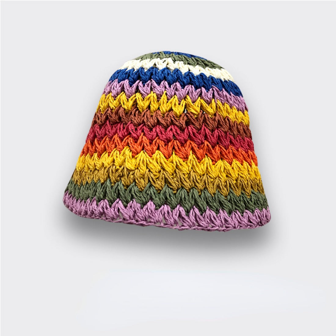 Haila - Rainbow Straw Sun Hat for Women