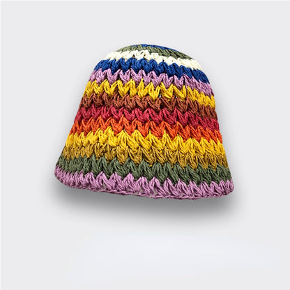 Haila Rainbow Straw Sun Hat for Women for casual headwear styling