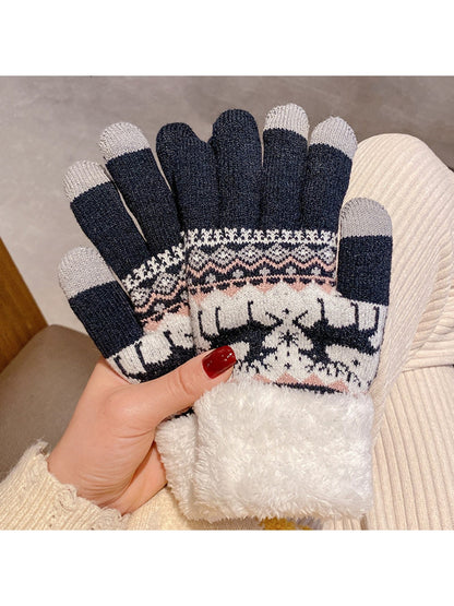 Gloving - Deer Pattern Full Finger Winter Gloves