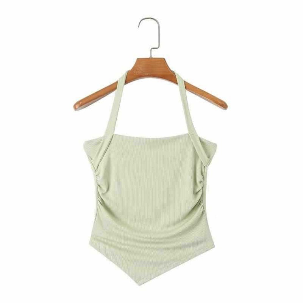 Vesty - Solid Knit Halter Top - Bacis & Sexy