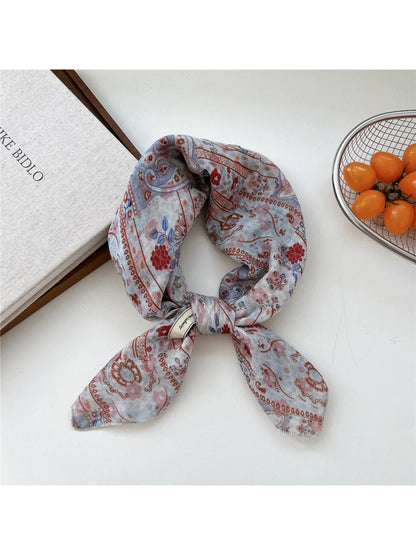 Scarvii - Vintage Print Square Scarf