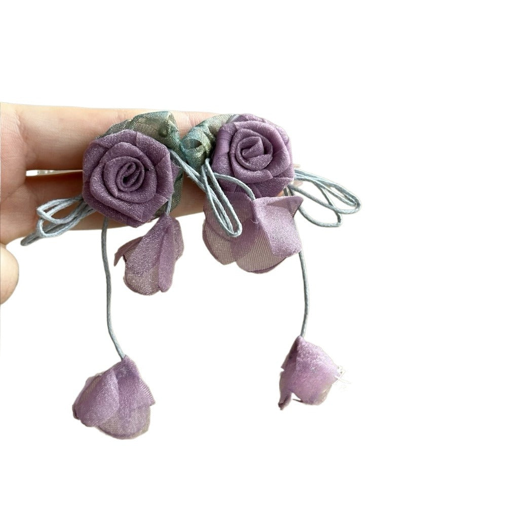 Earwish - Lace Rose Earrings – Elegant & Feminine