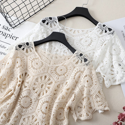 Crosa Crochet Hollow Out Cardigan for Women product shape