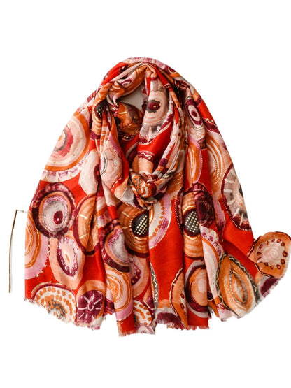 Scarvii - Soft Graphic Pattern Spring Summer Scarf