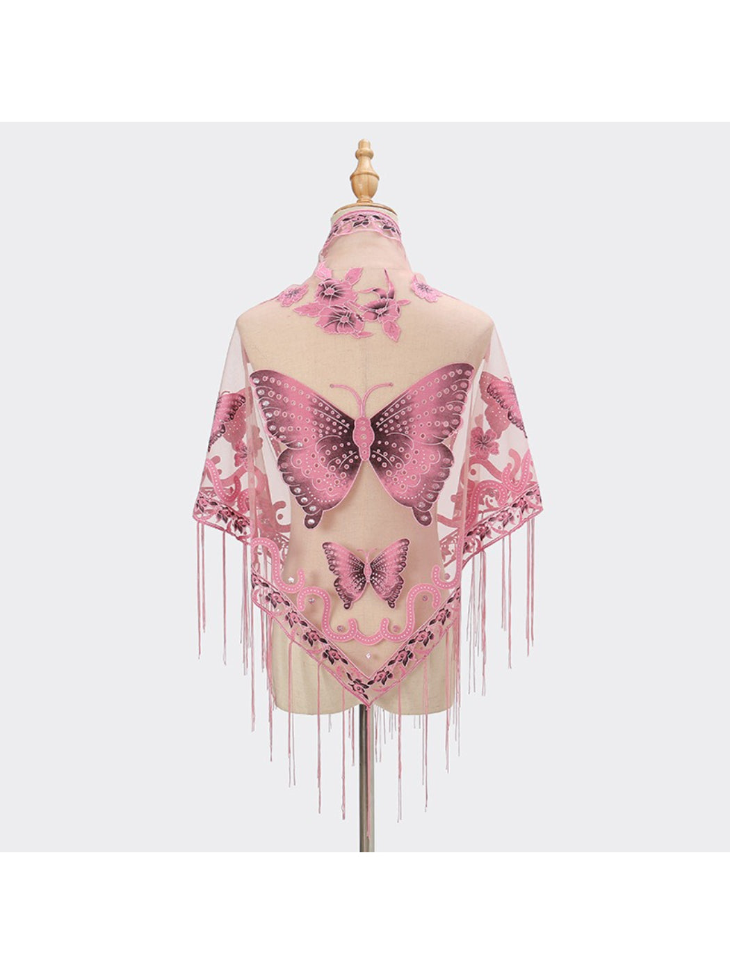 Scarvii Butterfly Fringe Triangle Scarf