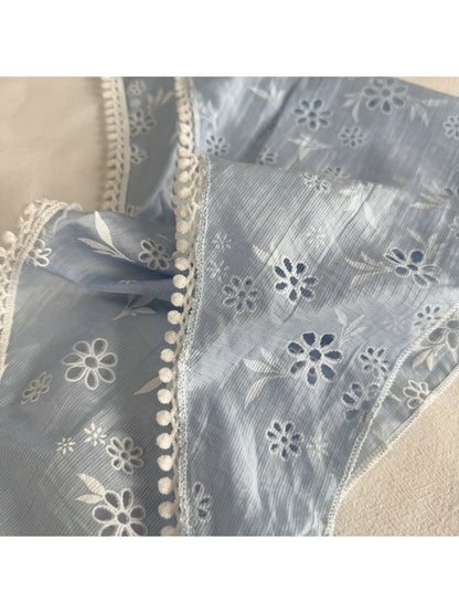 Scarvii - Floral Tie Strap Triangle Bandana
