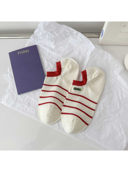 Rufia - Women's Low-Cut Striped Invisible Socks