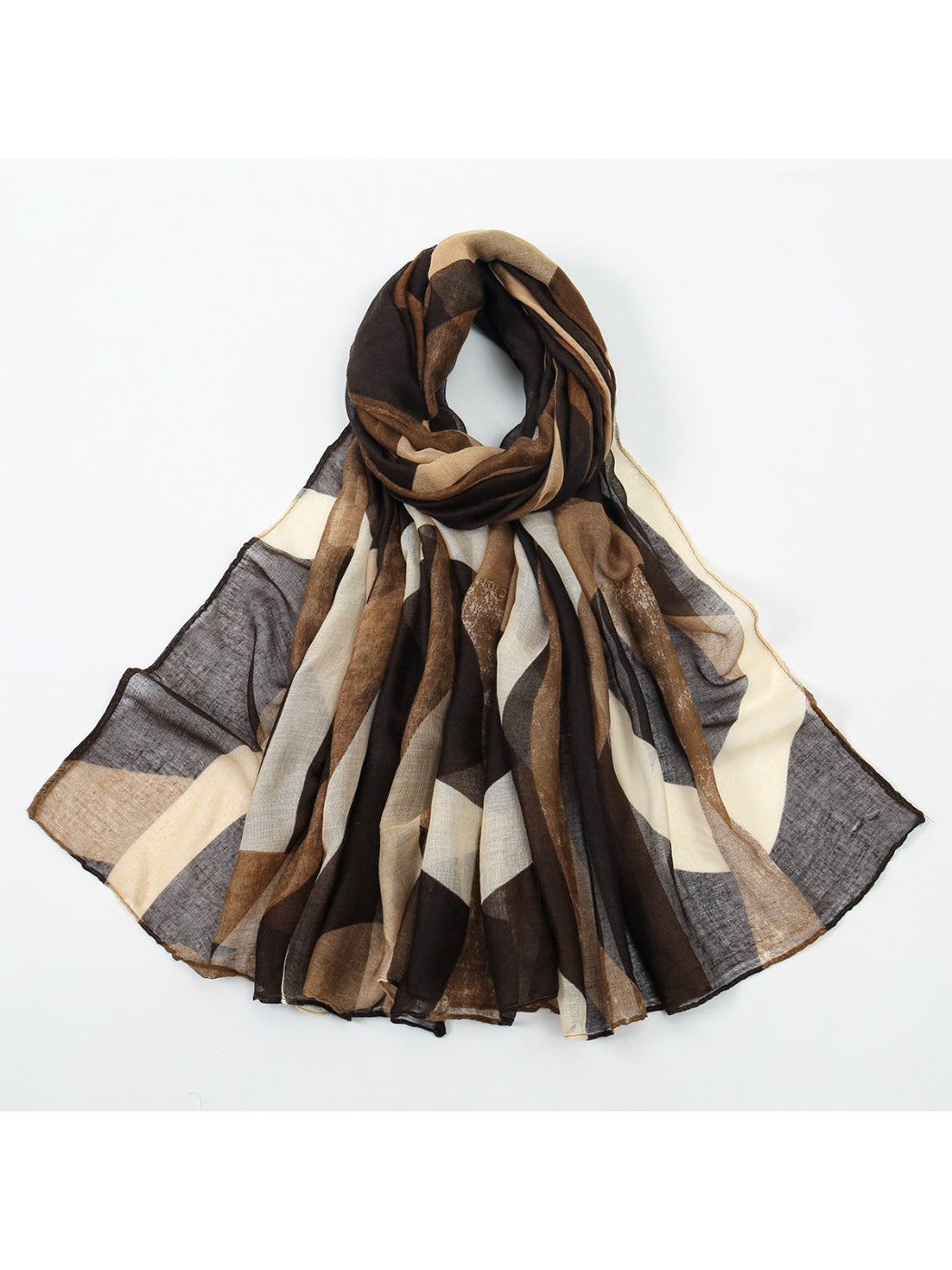 Scarvii - Abstract Curve Print Spring Scarf