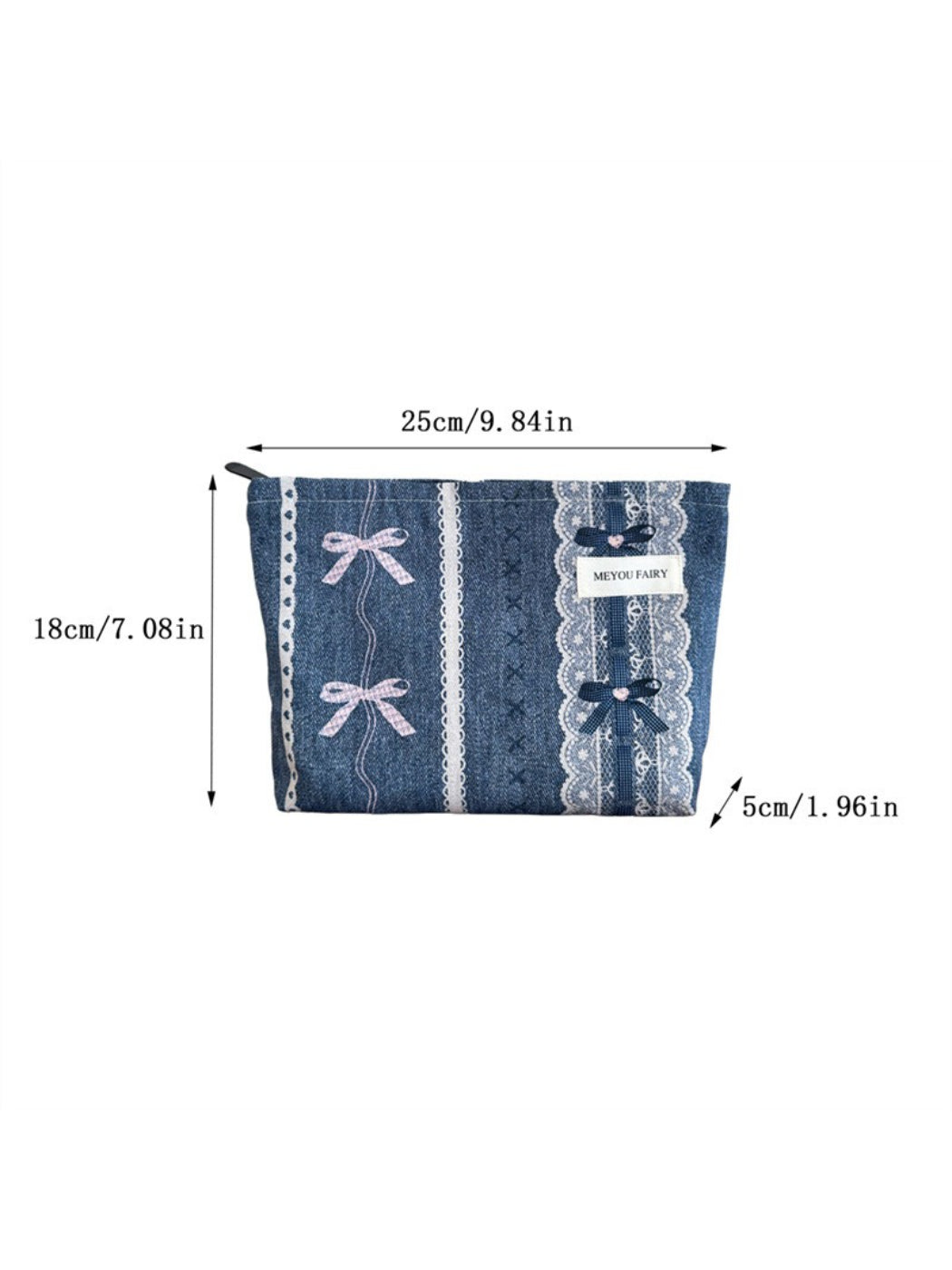 Cosbai cosmetic pouch placed on a wooden surface with lighting