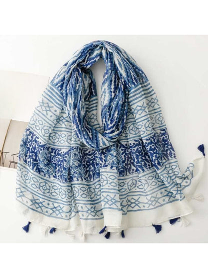 Scarvii - Modern Diamond Print Casual Scarf