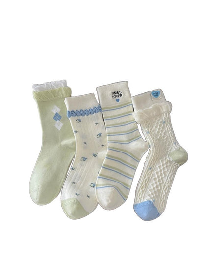 Rufia - Fresh Style Printed Crew Socks