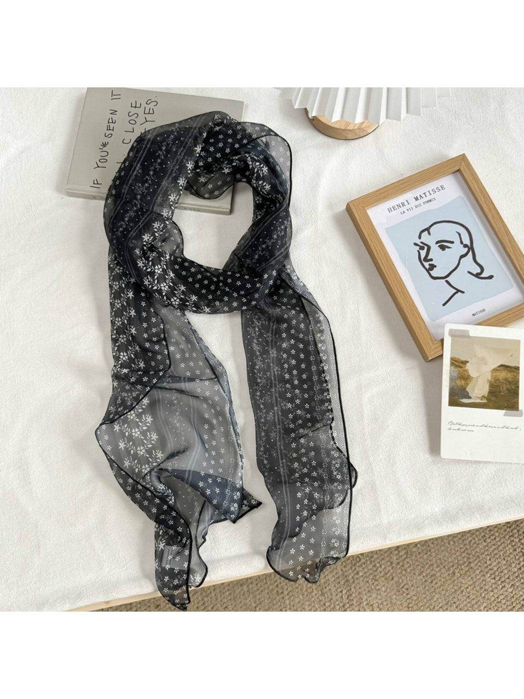 Scarvii - Gradient Sheer Simple Style Long Scarf