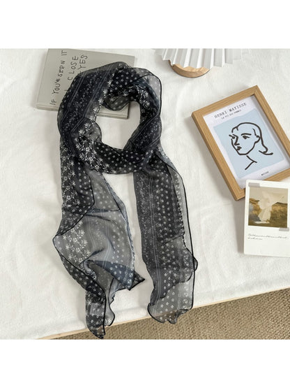 Scarvii - Gradient Sheer Simple Style Long Scarf
