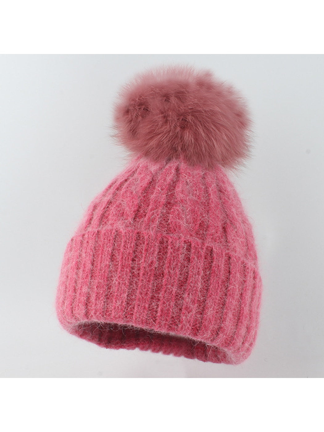 Haila - Ribbed Pom Pom Winter Knit Beanie