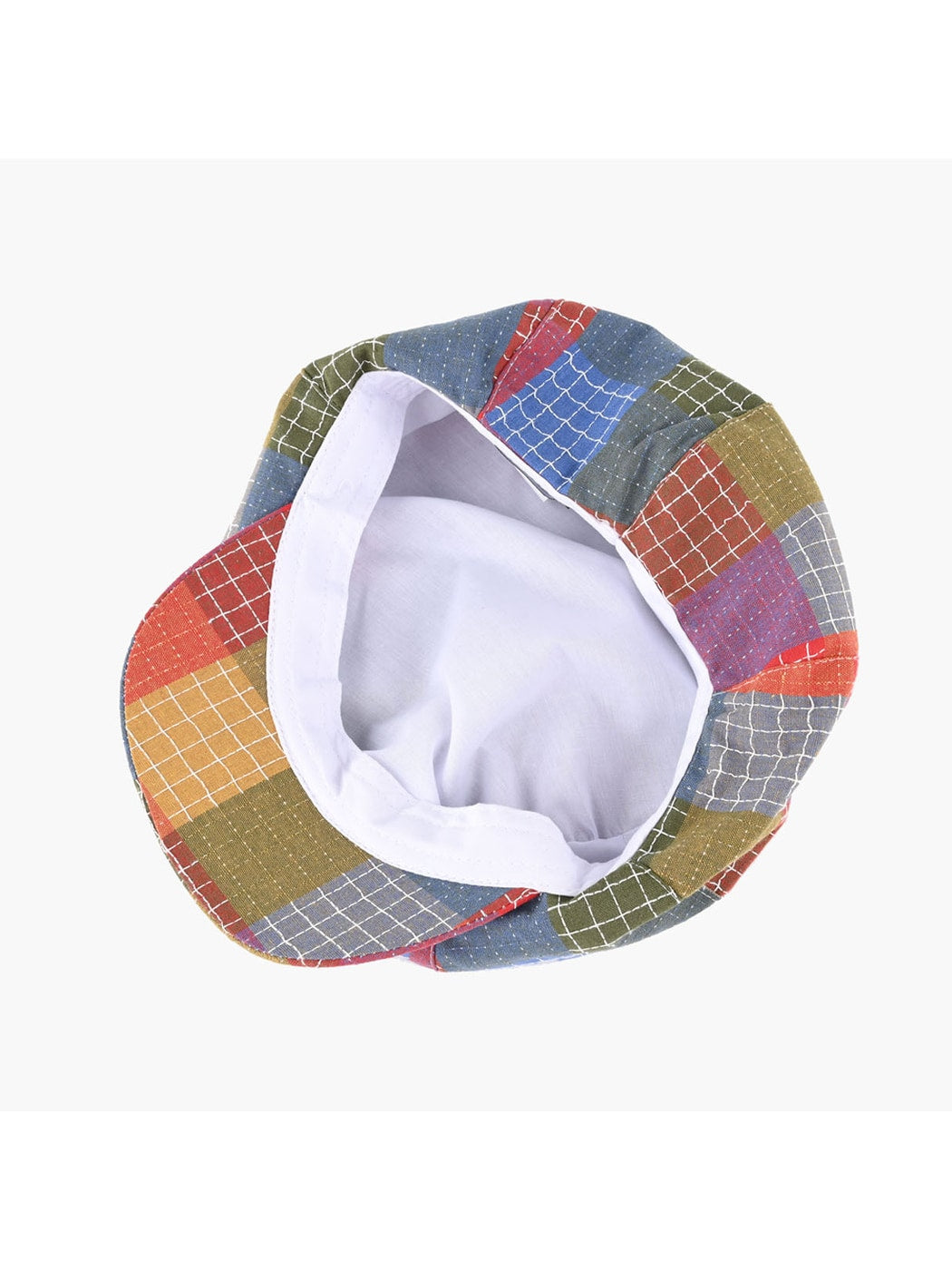 Haila - Retro Patchwork Plaid Newsboy Cap