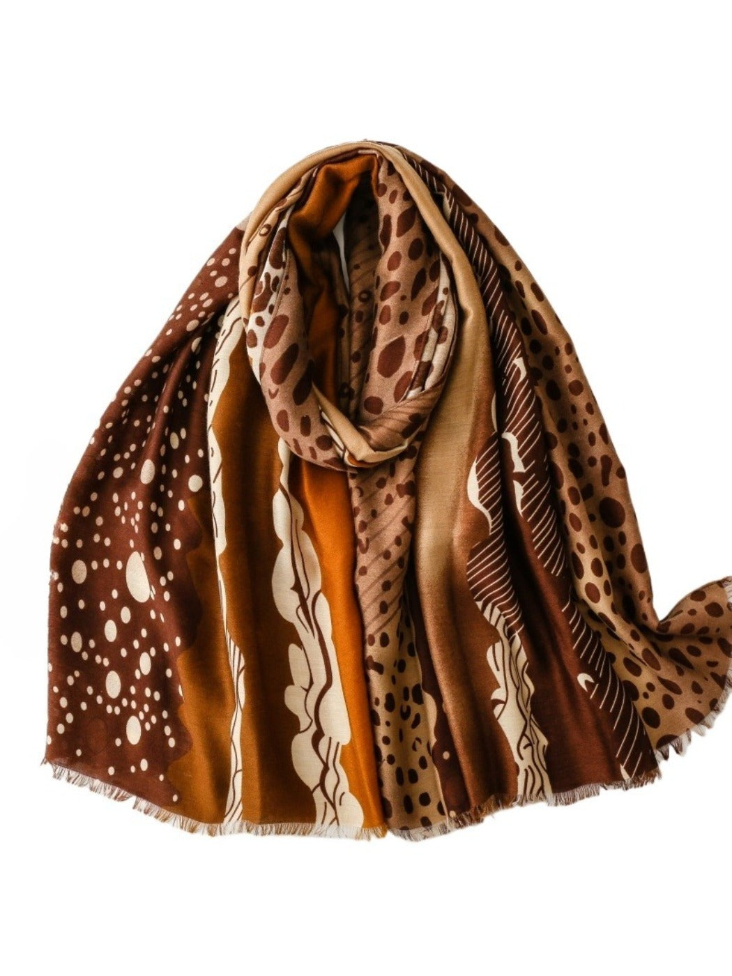 Scarvii - Autumn-Winter Irregular Polka Dot Print Scarf
